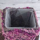 Кашпо плетёное квадратное «Лаванда», 16×16×13 см - Фото 3