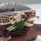 Кашпо плетеное "Букет" квадрат, 13х12х8 см, цвет коричневый - Фото 2