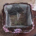 Кашпо плетеное "Дерево желаний" квадрат, 13х13х8 см - Фото 3