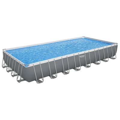 Бассейн каркасный Bestway Power Steel, 956×488×132 см, песчаный фильтр-насос, тент, лестница, 56623