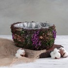 Кашпо плетёное круглое «Пробуждение», 20×20×10 см - Фото 1