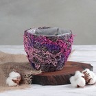 Кашпо плетёное круглое «Лаванда», 14×14×11,5 см - Фото 1