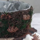 Кашпо плетёное круглое «Лесная сказка», 20×20×10 см - Фото 2