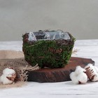 Кашпо плетёное квадратное «Лесная сказка», 13×13×8 см - Фото 1