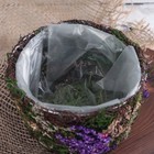 Кашпо плетёное круглое «Пробуждение», 13×13×8 см - Фото 3