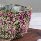 Кашпо плетёное круглое «Фея», 13×13×8 см - Фото 2