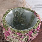 Кашпо плетёное круглое «Фея», 13×13×8 см - Фото 3