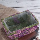 Кашпо плетёное прямоугольное «Фея», 20,5×14×10,5 см - Фото 3