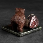 Сувенир "Бурый медведь", 5х5х4 см, змеевик, гипс, микс - фото 45236202 Сувенир "Бурый медведь", 5х5х4 см, змеевик, гипс, микс - фото 45236202