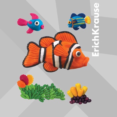 Пластилин ErichKrause Basic, 6 цветов, 96 г, в картонной упаковке