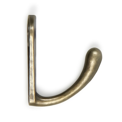 Крючок мебельный ТУНДРА TKO007, однорожковый, бронза, 50 шт.