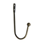 Крючок мебельный ТУНДРА TKO003, однорожковый, бронза, 50 шт. - Фото 2