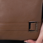 Сумка женская, отдел на молнии, 2 наружных кармана, длинный ремень, цвет коричневый - Фото 5