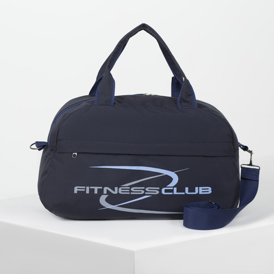 Сумка спортивная, отдел на молнии, наружный карман, цвет синий/голубой