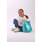 Рюкзак детский с пайетками, отдел на молнии, цвет голубой, «Единорог» - Фото 6