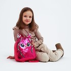 Рюкзак детский с пайетками, отдел на молнии, цвет розовый - Фото 8