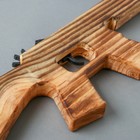 Игрушка деревянная стреляет резинками «Автомат» 57 × 11.5 × 2 см - фото 7253951