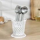 Подставка для столовых приборов Альтернатива «Семь злаков», 11.5×11.5×12 см, пластик, МИКС - Фото 1