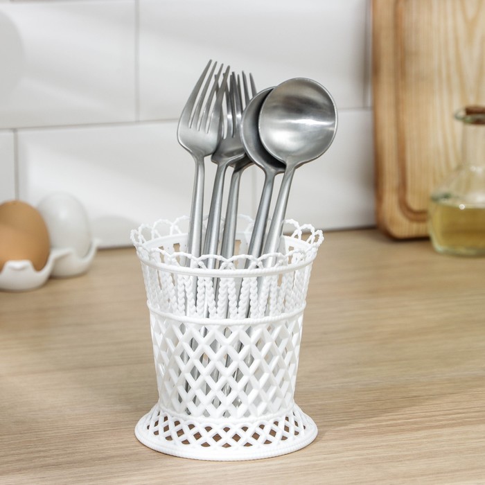 Подставка для столовых приборов Альтернатива «Семь злаков», 11.5×11.5×12 см, пластик, МИКС - Фото 1