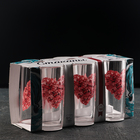 Набор стеклянных стаканов «Цветочное сердце», 230 мл, 6 шт, рисунок микс - Фото 4