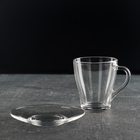 Чайный стеклянный набор «Грация», 12 предметов: кружка 250 мл, 6 шт, блюдце, 6 шт - Фото 3