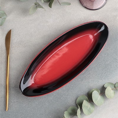 Блюдо для рыбы Rosa rossa, 11,5×28 см