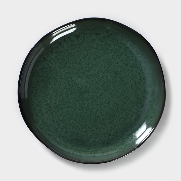 Тарелка Хорекс Verde notte, d=26.5 см, фарфор, зелёная