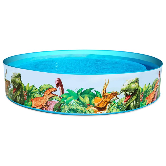 Бассейн Dinosaur Fill'N Fun, жёсткий борт, 244 х 46 см, 55001 Bestway - фото 1899748838