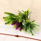 Букет искусственный «Веточки пушистые и листья», h=17 см, МИКС - Фото 3