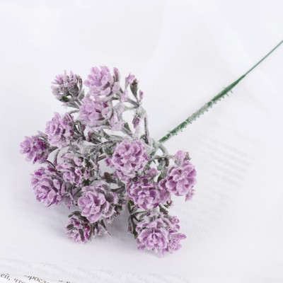 Букет искусственный «Круглолист» с напылением, h=17 см, МИКС