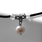 Чокер «Жемчуг» капля на бархатном тросе, 20 см - Фото 2