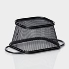 Корзинка для картофеля фри Доляна «Снеки», мелкая сетка, чёрная - Фото 4