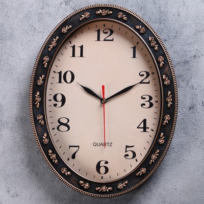Часы настенные "Эвелин", d-24.5 х 18 см, 30 х 23 см, плавный ход