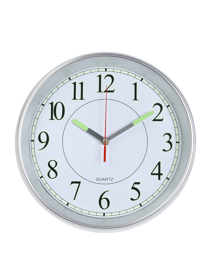 Часы настенные интерьерные «Илони», плавный ход, светящиеся, d=30 см - Фото 1