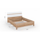 Кровать «Дакота» без ПМ, 1600 × 2000, без основания, цвет дуб сонома/белый глянец - Фото 2