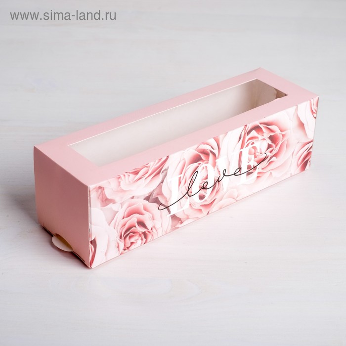 Коробка кондитерская складная, упаковка «Love», 18 х 5,5 х 5,5 см