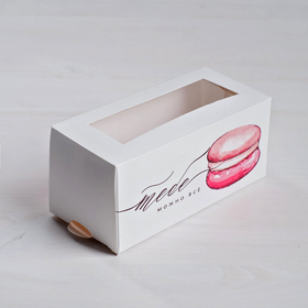 Коробка для макарун кондитерская, упаковка, «Тебе можно все» 12 х 5,5 х 5,5 см.