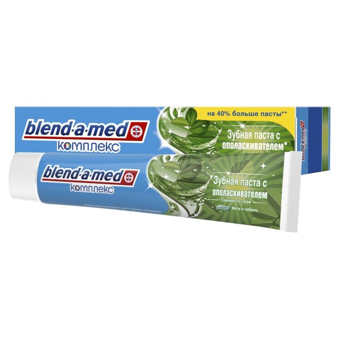 Зубная паста Blend-a-med Комплекс с ополаскивателем «Мята и чабрец», 140 мл - Фото 1