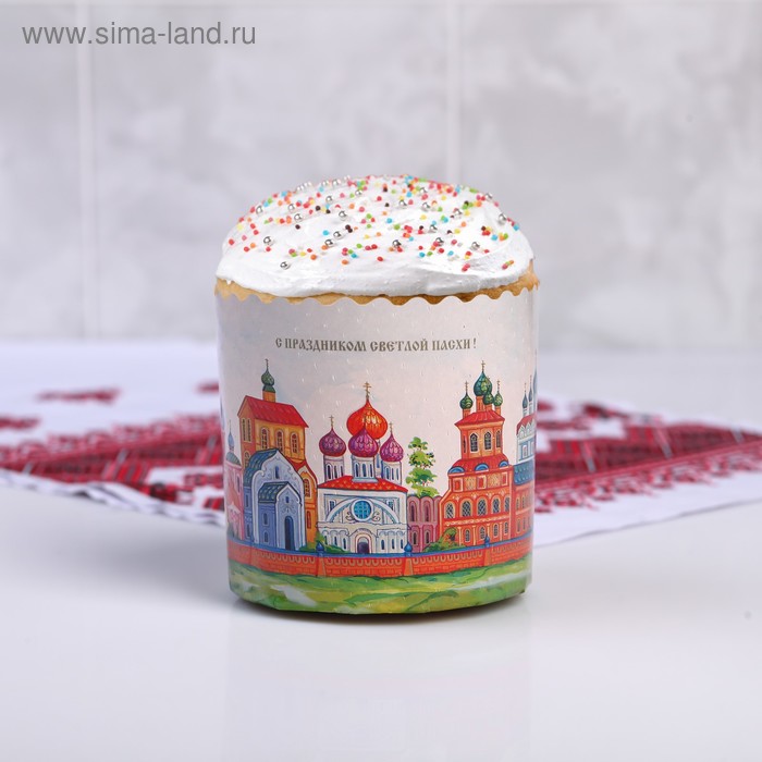 Форма для кулича одноразовая Деко-про «Кремли», бумага, 9×9 см - Фото 1