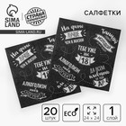 Салфетки бумажные однослойные 24×24 «Тебе уже не 18», 20 шт. - Фото 1