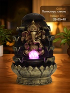 Фонтан настольный с подсветкой «Ганеша в храме», от сети, бронза, 40×25×25 см - Фото 2