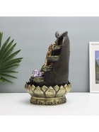 Фонтан настольный с подсветкой «Ганеша в храме», от сети, бронза, 40×25×25 см 4627419