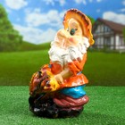 Садовая фигура "Гном с тачкой" 29х18см - Фото 2