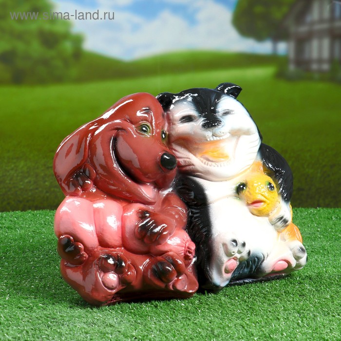 Садовая фигура "Кот с собакой" 23х20см - Фото 1