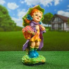 Садовая фигура "Девочка с зонтом" 39х17см - Фото 1