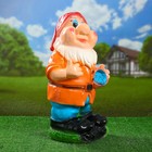 Садовая фигура "Гном с горшком" 47х21см - Фото 1