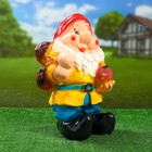 Садовая фигура "Гном с орехом" 35х22см - Фото 1