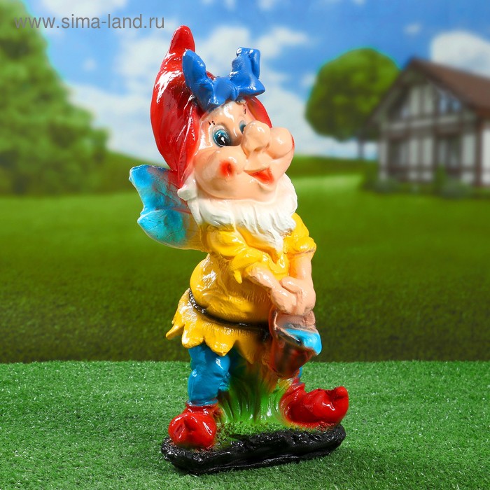 Садовая фигура "Гном с крыльями" 38х18см - Фото 1