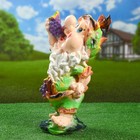 Садовая фигура "Гном с виноградом" 42х21см - Фото 1