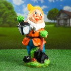 Садовая фигура "Гном с фонарем" 38х20,5см - Фото 1